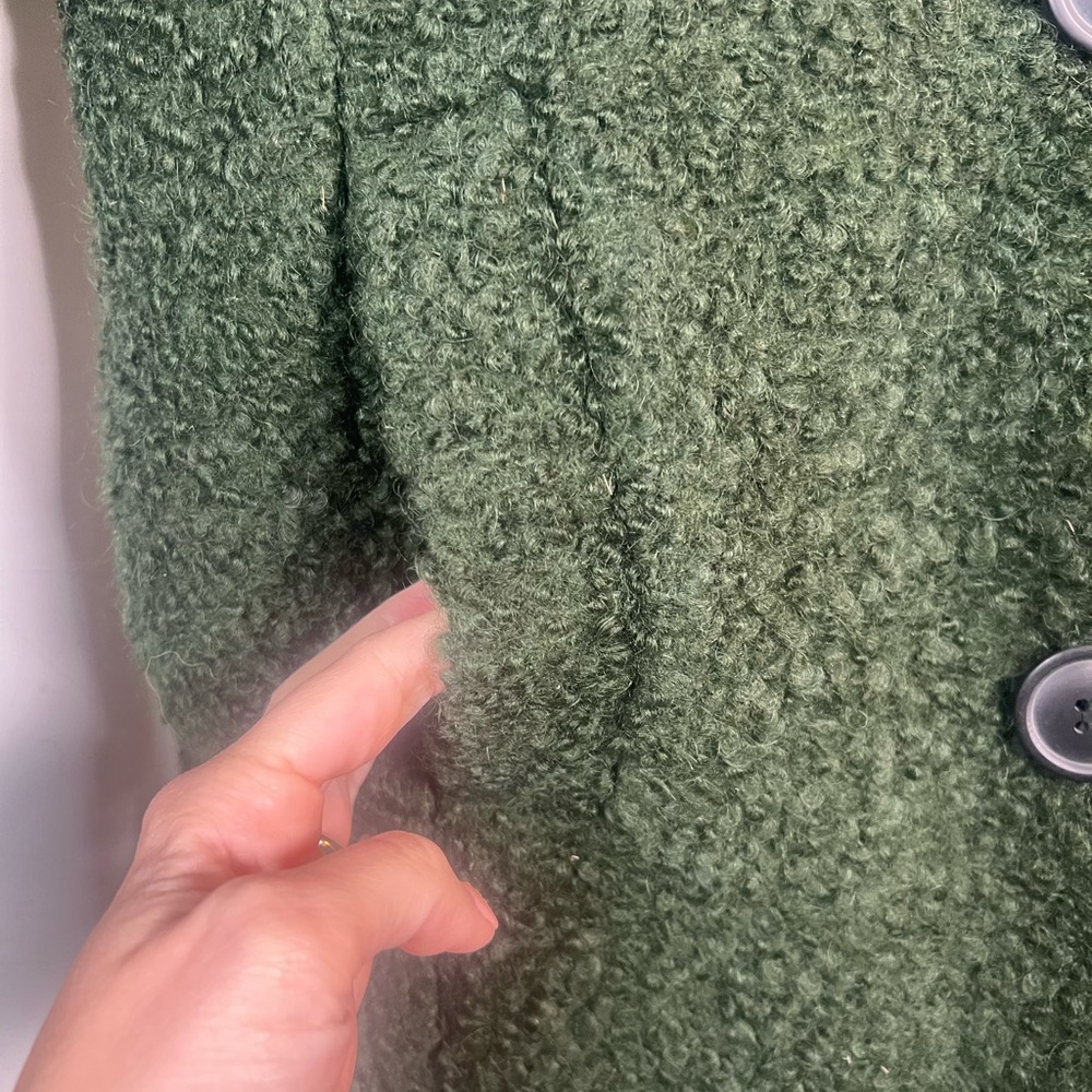 Boden Green Textured Pea Coat - Picture 6 of 11